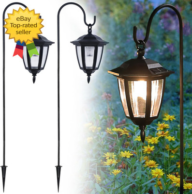 2 Pack Solar Hanging Lights Outdoor Solar Powered Garden Decorative Lanterns