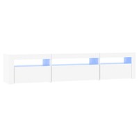 Tv-Schrank Mit Led-Leuchten Weiß 195X35X40 Cm
