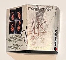 Kirk Hammett Autographed ...and justice for all Cassette Tape Cover METALLICA