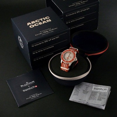 Swatch Blancpain Bioceramic Scuba Fifty Fathoms Arctic Ocean SO35N100 w/Box