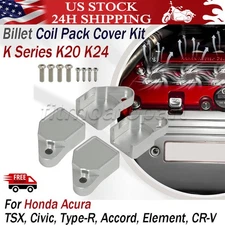 For Honda Acura K20 K24 K-Series Coil Pack Cover Spark Plug Cover Aluminum Kit