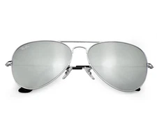Ray-Ban Sunglasses RB3025 Aviator Mirror Silver Frame Silver Mirror Lenses 58mm