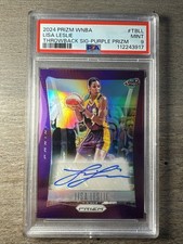 2024 Panini Prizm WNBA Lisa Leslie Throwback Purple Prizm Auto /49 PSA 9