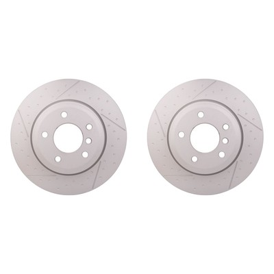Hella Pair Set of Rear Vented 324mm Disc Brake Rotors For BMW E82 E88 135i Base