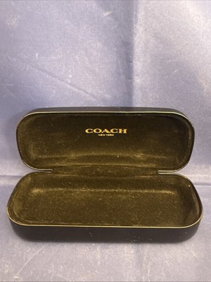Coach New York Black Hard Clamshell Eyeglass Sunglass Case Only classic designer