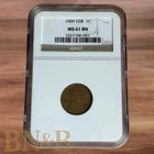 1909 VDB Lincoln Wheat Penny NGC MS61BN