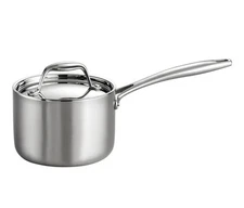 Tramontina Sauce Pan Stainless Steel 1.5 Qt Tri Ply Clad Lid Oven Safe Up To 500