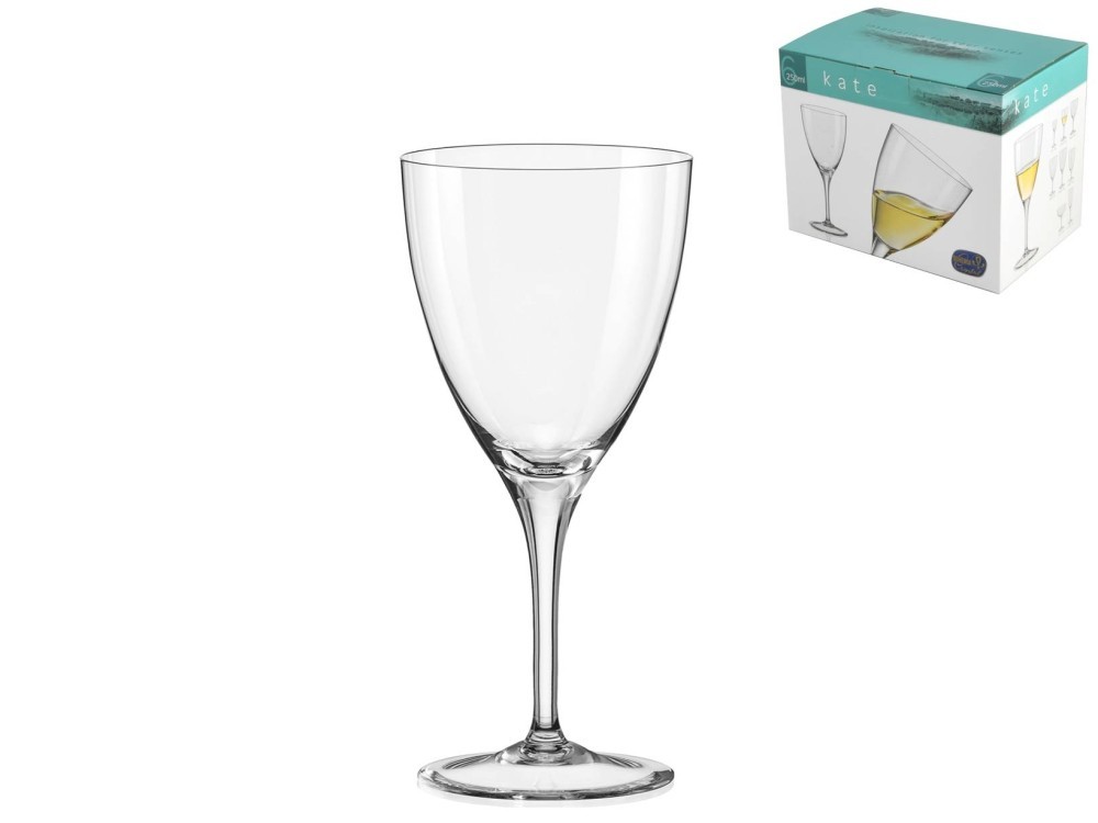 Pack Of 6 Kate Model Wine Glasses By Bohemia 25 Cl