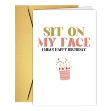 Funny Adult Birthday Card for Wife Girlfriend Fiance Women, Dirty Naughty Bir...