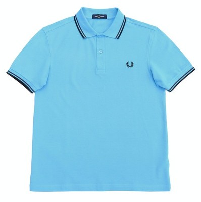 FRED PERRY - POLOSHIRT POLO TWIN TIPPED SHIRT - BLAU - Größen M / XXL - NEU