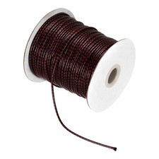 Waxed Cord 2mm Waxed Thread 87 Yard Wax String Leather Cord Red/Black