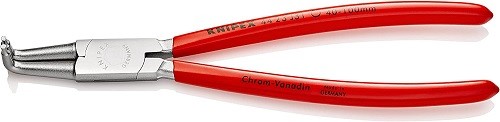 KNIPEX - 44 23 J31 - 8 1/2"Internal 90° Angled Snap Ring Pliers-Forged Tips