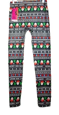 NoBo Juniors Size XL (15-17) Christmas"Merry and Bright" Seamless Ankle Leggings