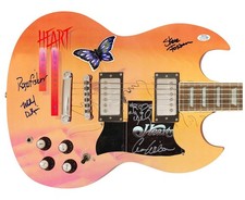 Heart Signed Dog & Butterfly Lp Cd Custom Graphics Guitar Exact Proof ACOA