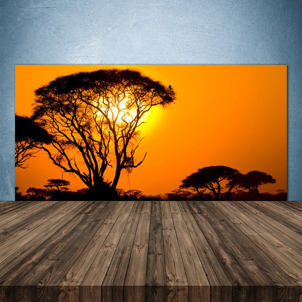 Crédence de cuisine en verre haut de gamme 140x70 cm finition brillante Nature