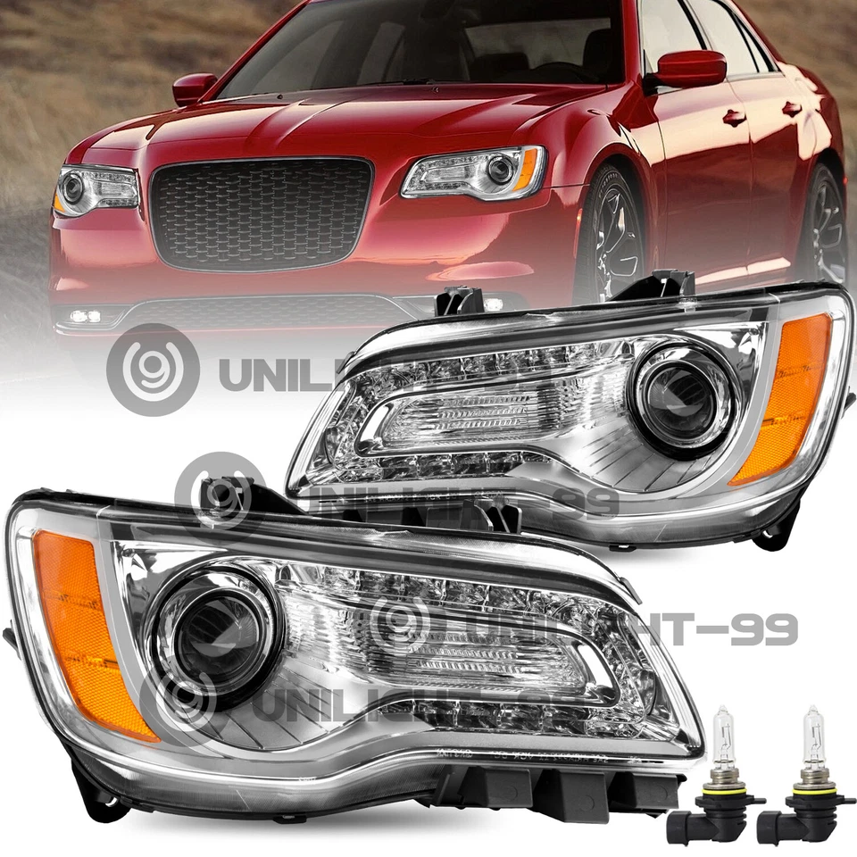 For 2011-2023 Chrysler 300 LED DRL ProjectorHeadlight Left&Right Headlamp W/Bulb Foto 4 de 4