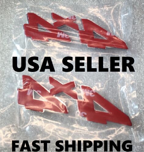 2 Chrome 4 X 4 EMBLEM 4X4 car HARVESTER TRUCK logo DECAL INTERNATIONAL badge 3D - Bild 3 von 8
