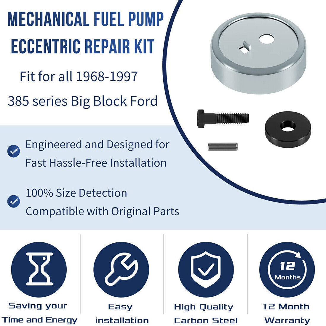 Mechanical Fuel Pump Eccentric Kit For SBF Ford 289 302 351W 5.0 BBF460