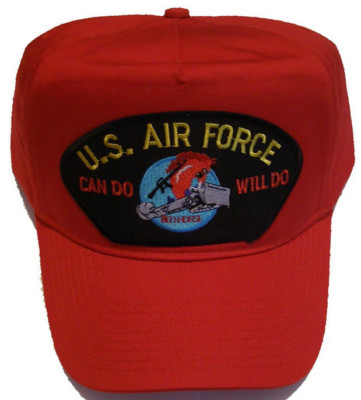 USAF AIR FORCE CHARGING CHARLIE RED HORSE VETERAN HAT PRIME BEEF CIVIL ENGINEER