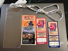 1999 UCONN Men NCAA Tournament Championship tickets w lanyard– 1 auto autograph