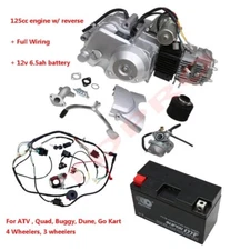 125cc Semi Auto Engine Battery Wiring Kit For ATV Go Kart 4 Wheelers Quad Buggy