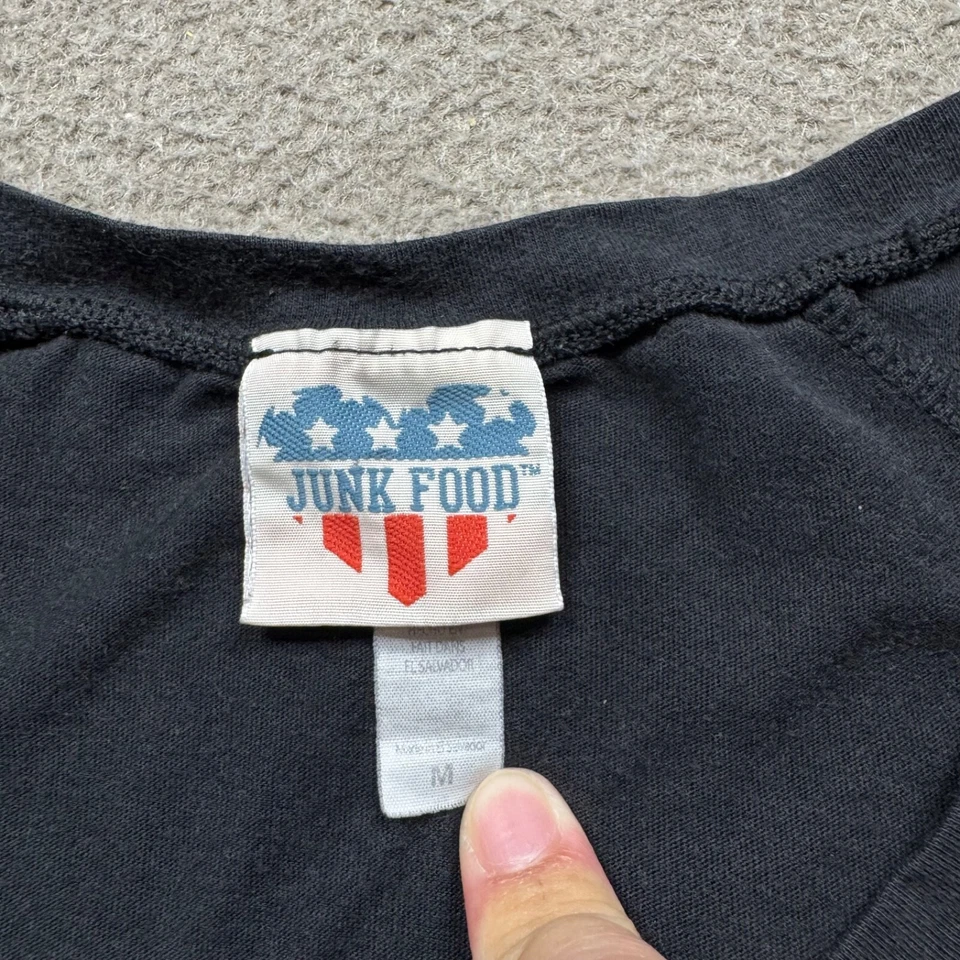 Marvin The Martian x comida chatarra para mujer talla M negro manga corta vintage Y2K Foto 2 de 4