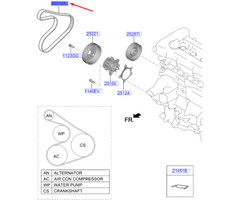 KIA CEED MK3 CD Keilrippenriemen S252122B140 NEU ORIGINAL
