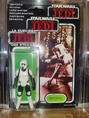 vintage Kenner/palitoy Star Wars Jedi Biker Scout trilogo figure moc.a Pure GEM.
