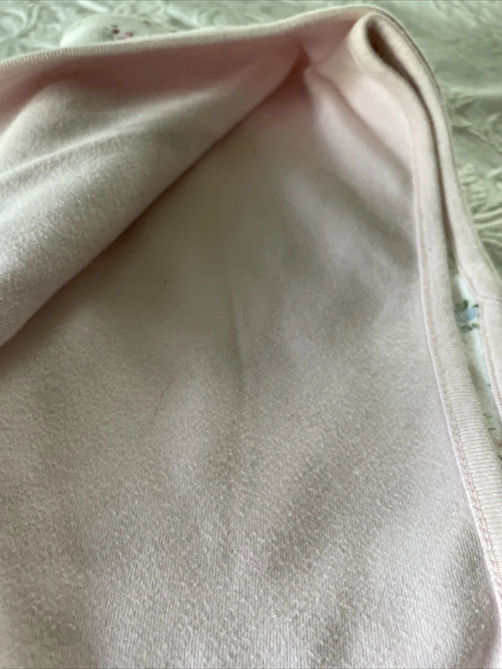 Vitaminas Bebé Rosa Floral Bebé Manta Flores Reversible Seguridad Lovey 2011 Foto 3 de 4