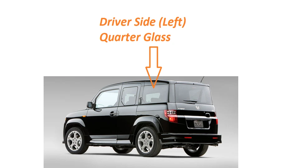 Fits 2003-2011 Honda Element Rear Quarter Glass Driver Side (Left) +1 Glue - Изображение 2 из 3