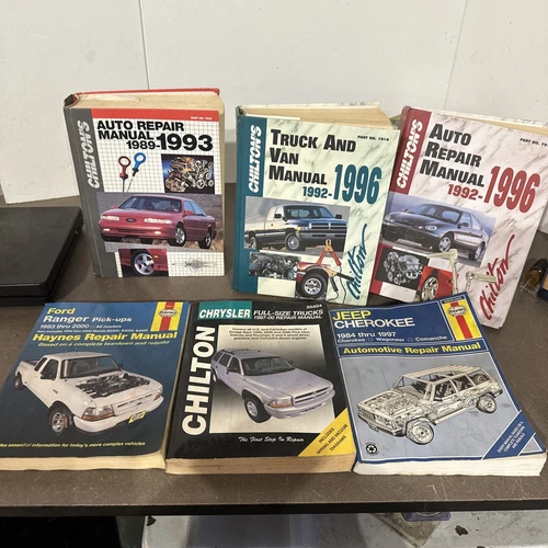 Lot Of 6 Vintage Chilton Haynes Auto Repair Manual Lot 1990s American Cars