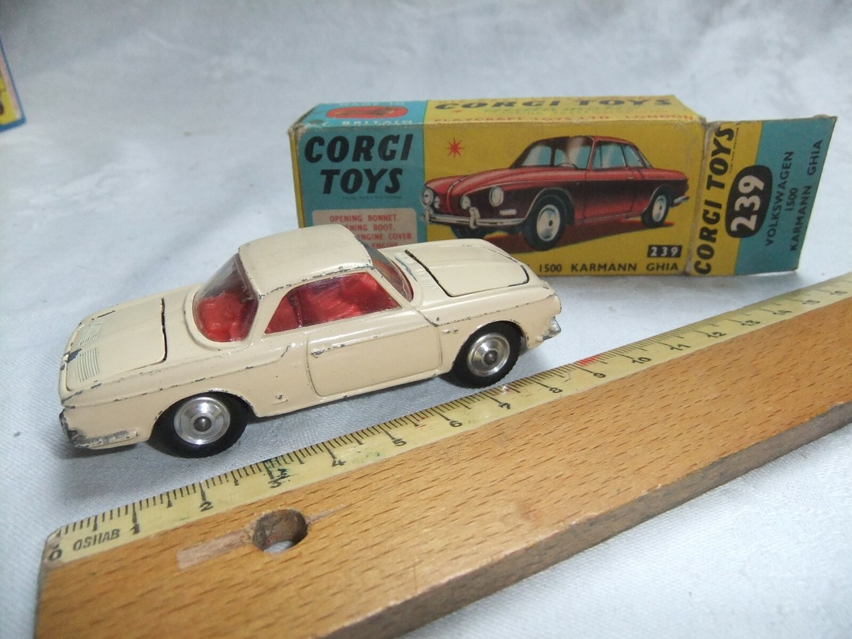 コーギ　CORGI VW1500 KARMANN GHIA ミニカー　レトロ Corgi Toys 239 Volkswagen 1500 Karmann Ghia | eBay