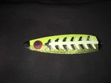 High Percentage Salmon Trolling Spoon With Hyper Vis Tape Not Paint 4 3/4”