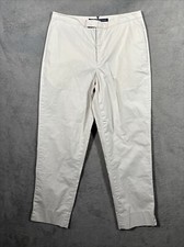 Vintage Ralph Lauren Sport Pants Womens 4 Cream 27x25 Chino Crop Preppy 90s