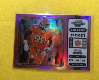 2023 Chronicles Draft Myles Murphy Optic College Ticket Pink Prizm RC