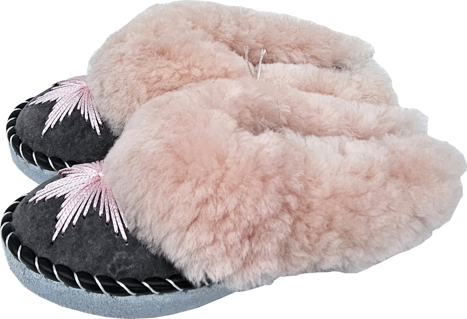 APL Pelliccia di agnello cialde mules pantofole taglia 38 nuove pelle di pecora pelle fatte a mano G1