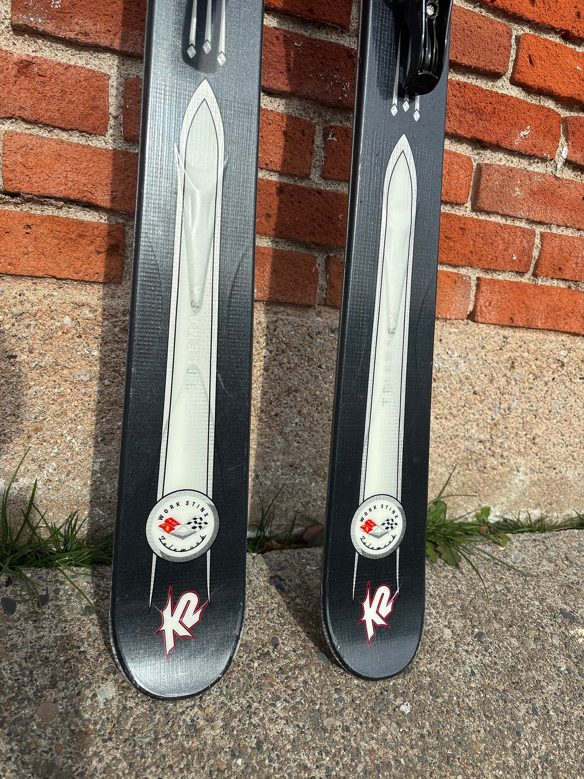 K2 Work Stinx Telemark Skis with G3 Targa Ascent Bindings Black/White