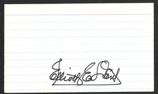 Elliott Eddie Dent ( Debut 1909 ) BROOKLYN  SIGNED AUTOGRAPH AUTO 3x5 INDEX COA