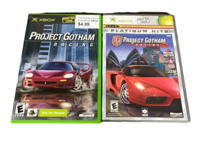 Microsoft Xbox CIB COMPLETE TESTED Project Gotham Racing 1 + 2 BUNDLE LOT X