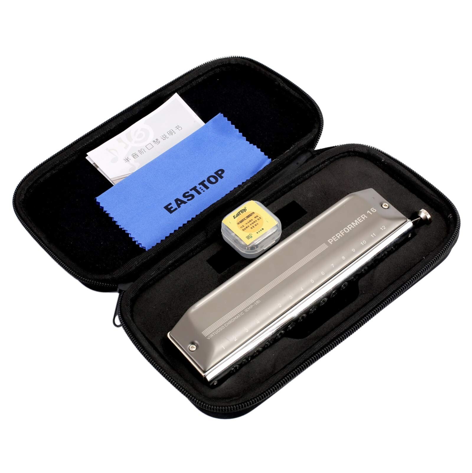 EASTTOP New Chromatic Harmonica Aluminum Comb 16holes Birthday Lover Party Gift