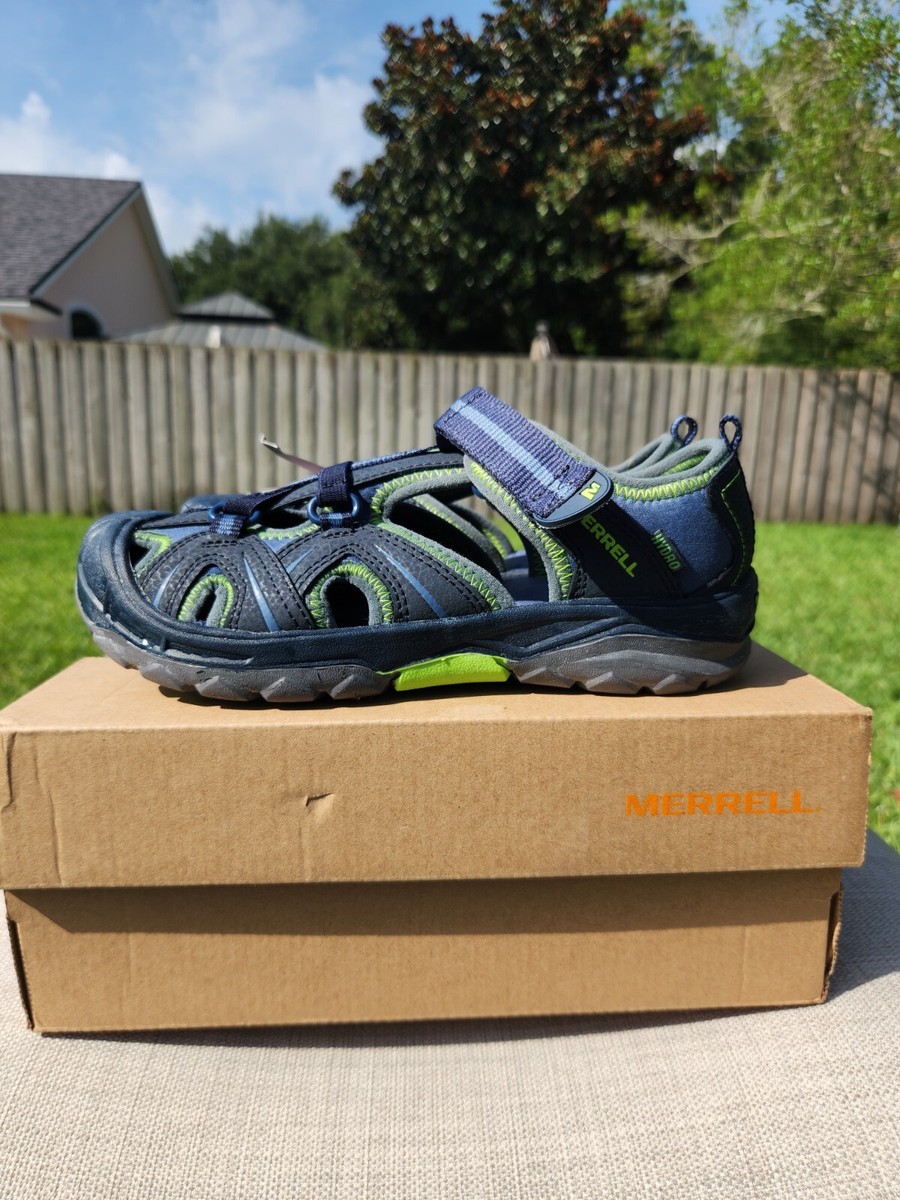 Merrell Hydro Leather Upper Blue Green Sandals MY53375 Mens  display picture 3