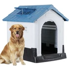 Dog House Indoor Outdoor Ventilate Waterproof Pet Plastic W/ Adjustable Skylight