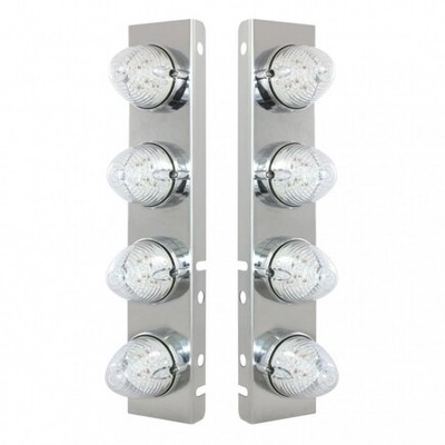 United Pacific 37993 Air Cleaner Light Box Panel   Stainless Steel, 8 Cutouts,