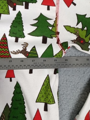 Lazy One 100% Cotton Size L Flap Jack Pajamas Green Christmas Trees One Piece - Picture 6 of 15