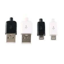 2.0 USB Solder Connector MICRO Male Shielded Data Line Accessory Interface 5P