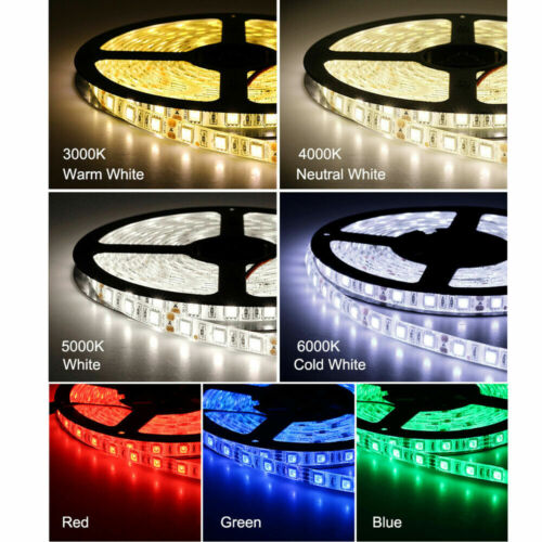 1/5m SMD 5050 LED Flexible Tape Strip Light DC12V 60leds / m RGB CCT RGBW RGBWW - Picture 2 of 25