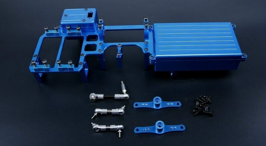 Legierung Zwilling Lenkung Servo Mit Groß Batterie Fall Kit für Losi 5ive T. - Bild 2 von 4