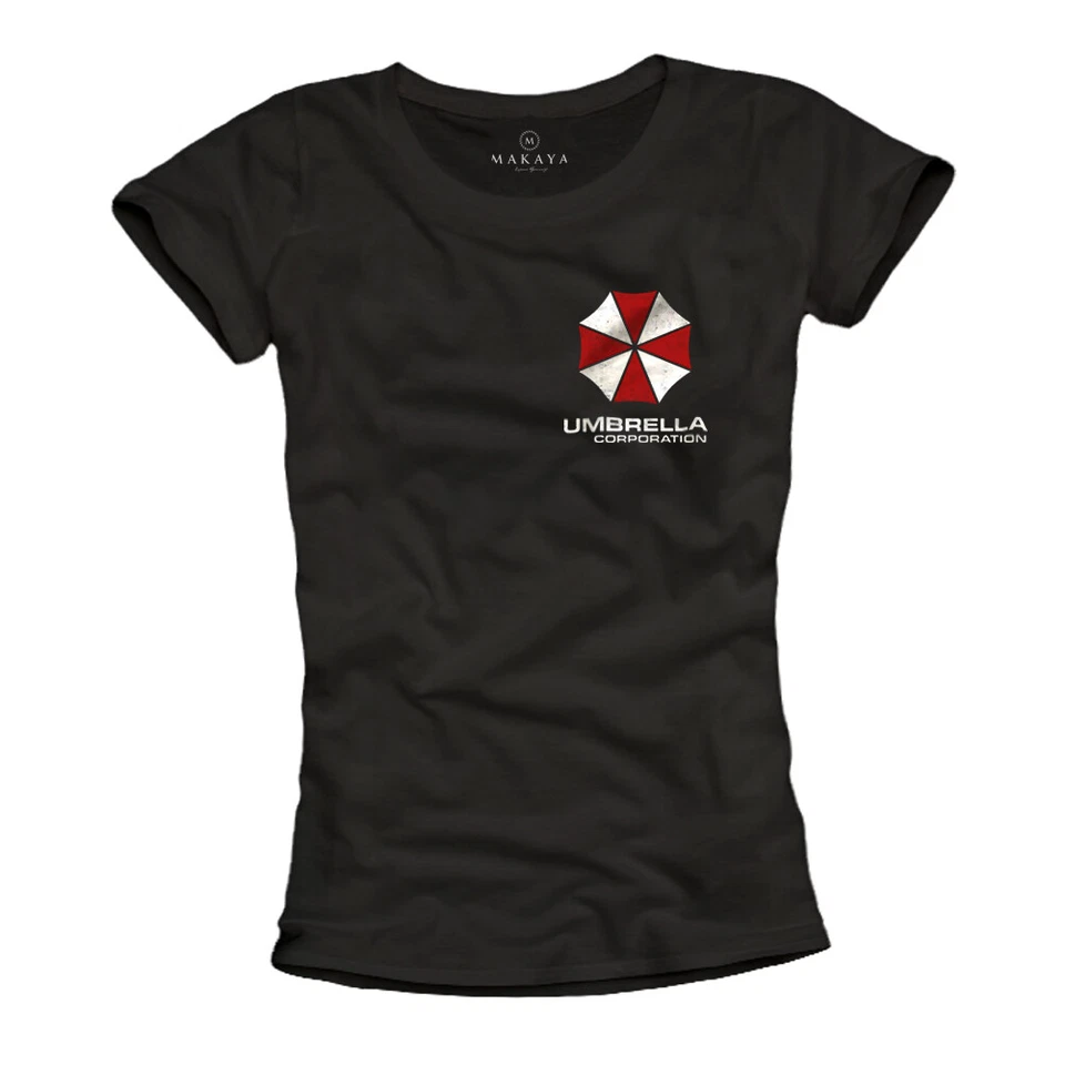 Damenshirt Umbrella Corp schwarz Evil Top Sommer Print Shirt Frauen Mädchen S-XL - Bild 1 von 2