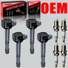 OEM 4X Ignition Coil & Iridium Spark Plugs For Honda Accord Acura ILX 2.4L UF712