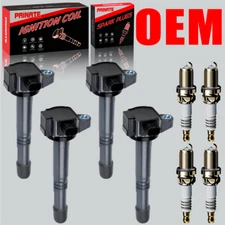 OEM 4X Ignition Coil & Iridium Spark Plugs For Honda Accord Acura ILX 2.4L UF712